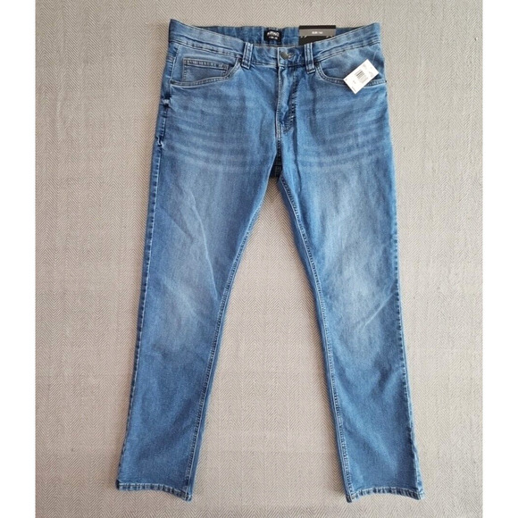 Buffalo David Bitton Ash Jeans Men's Size W34 L32 Light Blue Slim Fit NWT - Picture 1 of 16